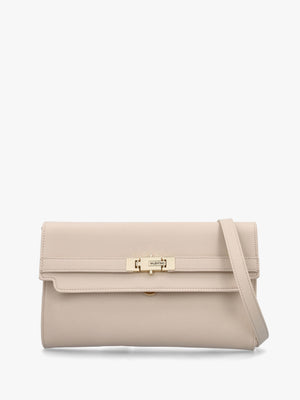 Fae Ecru Flapover Cross-Body Bag