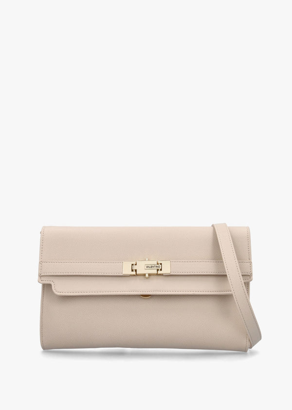 Fae Ecru Flapover Cross-Body Bag