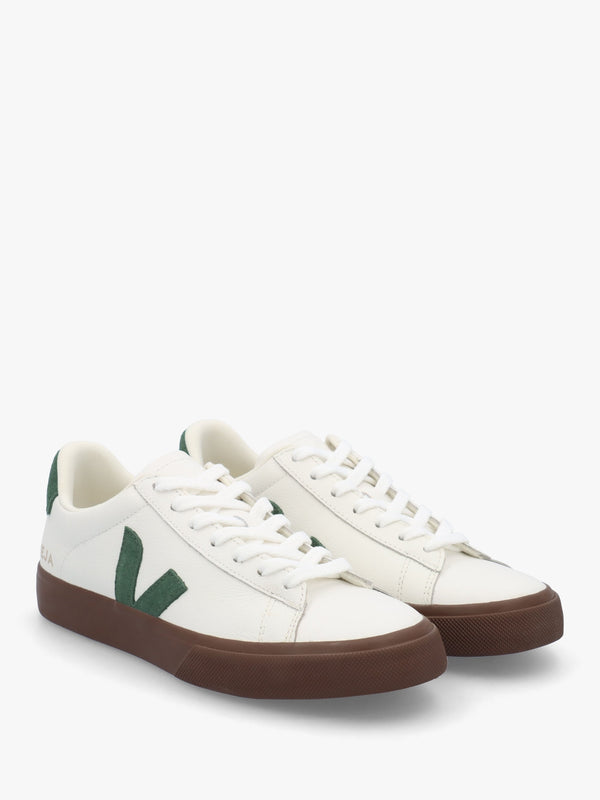 Campo Leather White Cyprus Bark Trainers