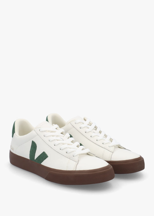 Campo Leather White Cyprus Bark Trainers