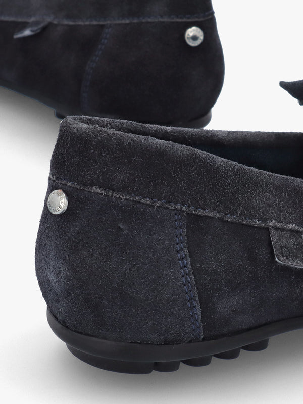 Essana Navy Suede Tassel Loafers