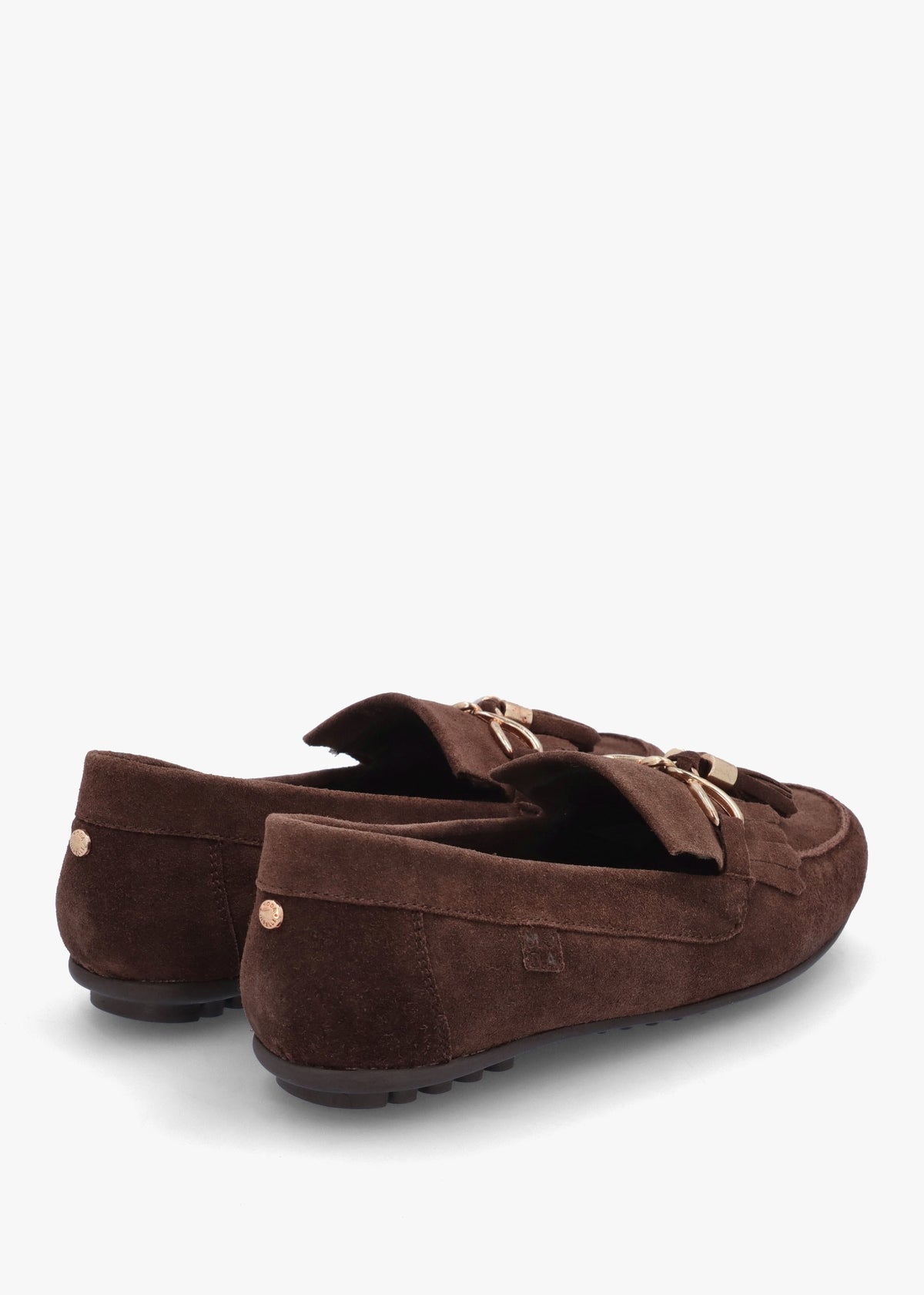 Essana Brown Suede Tassel Loafers