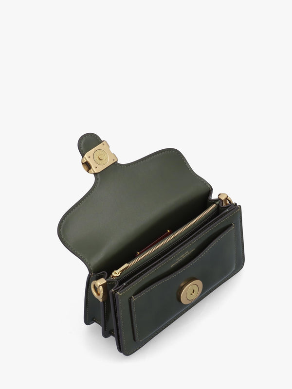 Tabby 20 Olive Leather Shoulder Bag