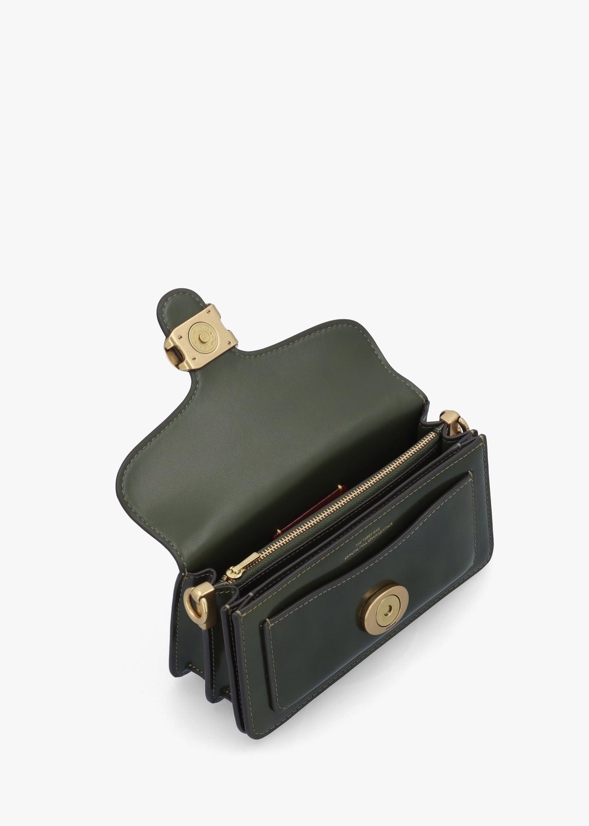 Tabby 20 Olive Leather Shoulder Bag