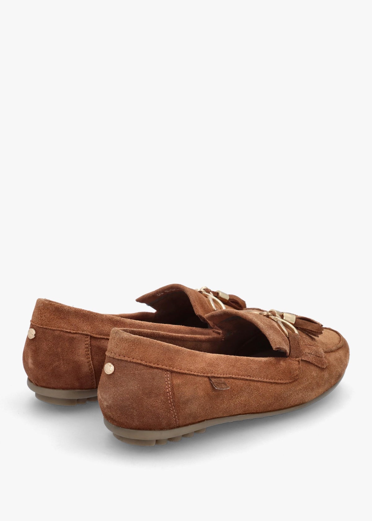 Essana Tan Suede Tassel Loafers
