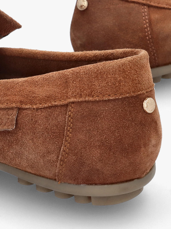 Essana Tan Suede Tassel Loafers