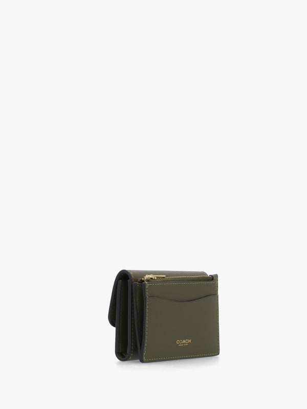 Essential Olive Leather Card Holder Wallet