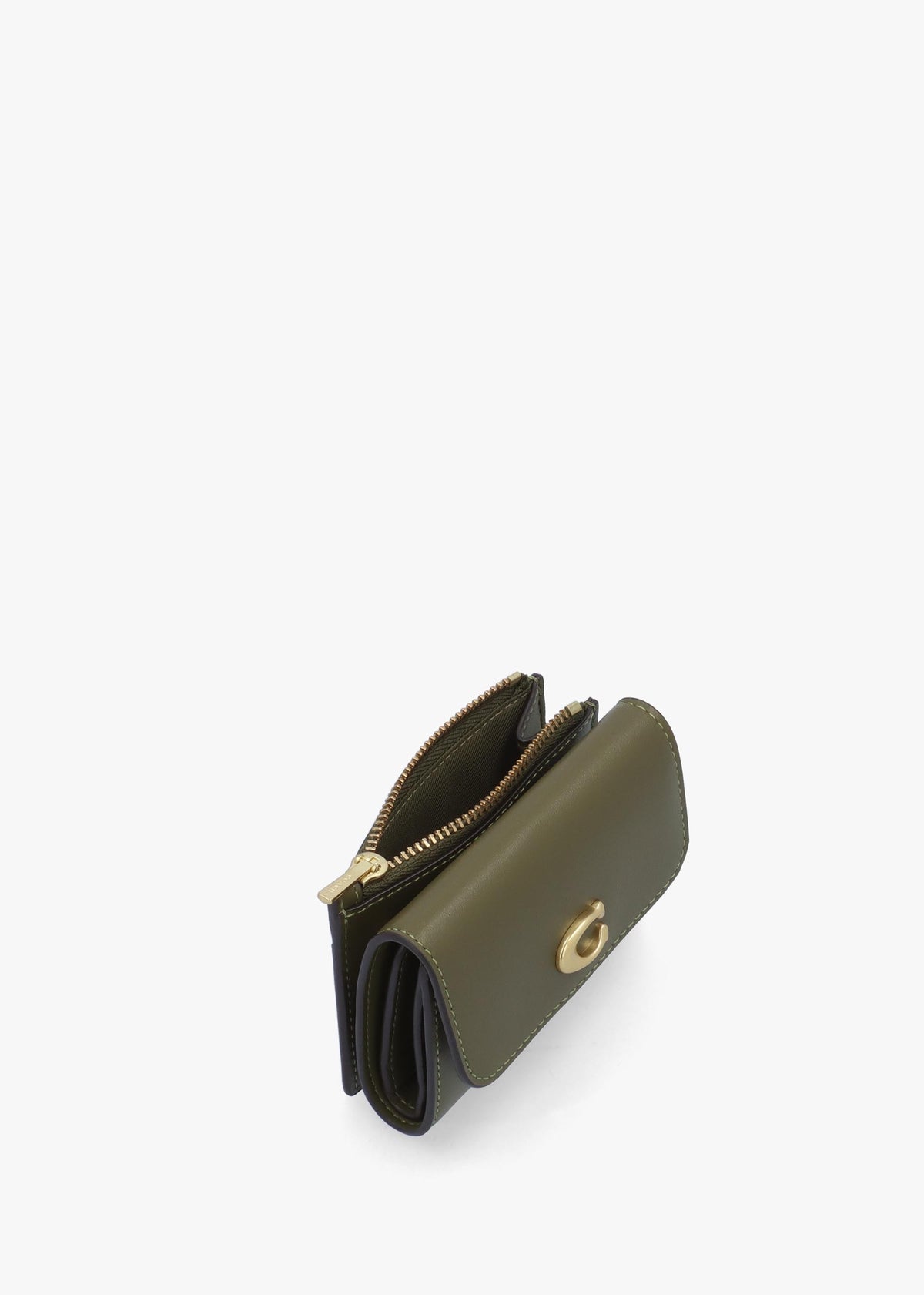 Essential Olive Leather Card Holder Wallet