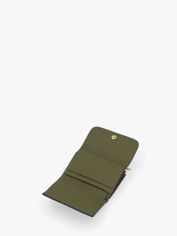 Essential Olive Leather Card Holder Wallet