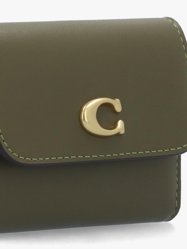 Essential Olive Leather Card Holder Wallet