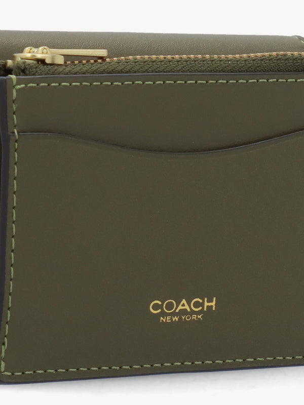 Essential Olive Leather Card Holder Wallet
