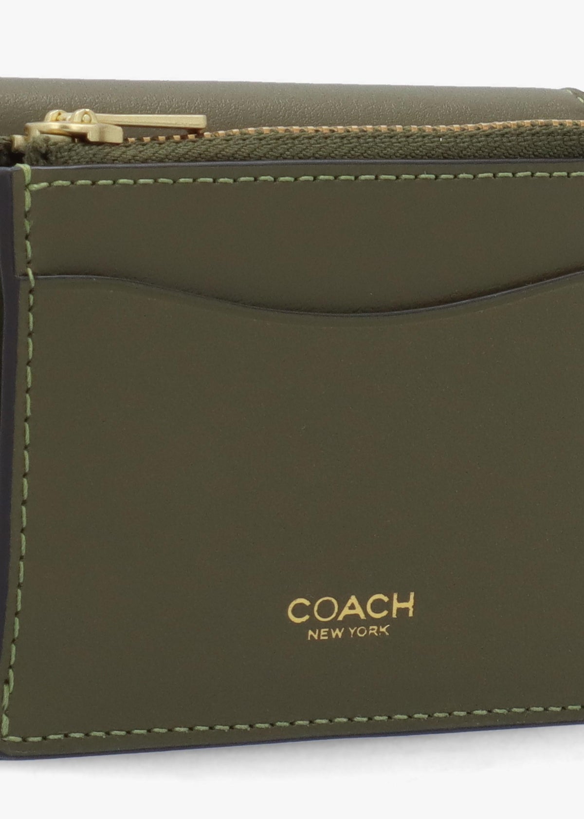 Essential Olive Leather Card Holder Wallet