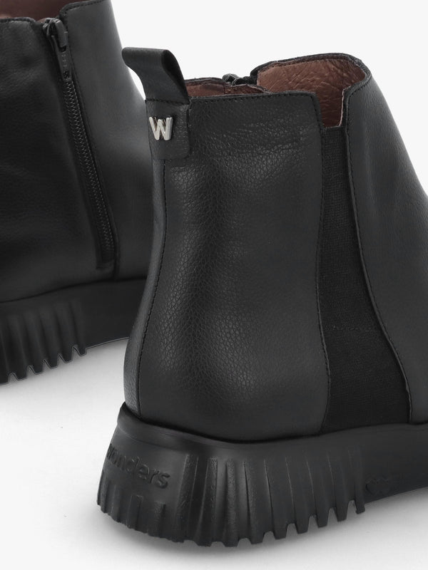 Black Leather Chelsea Boots