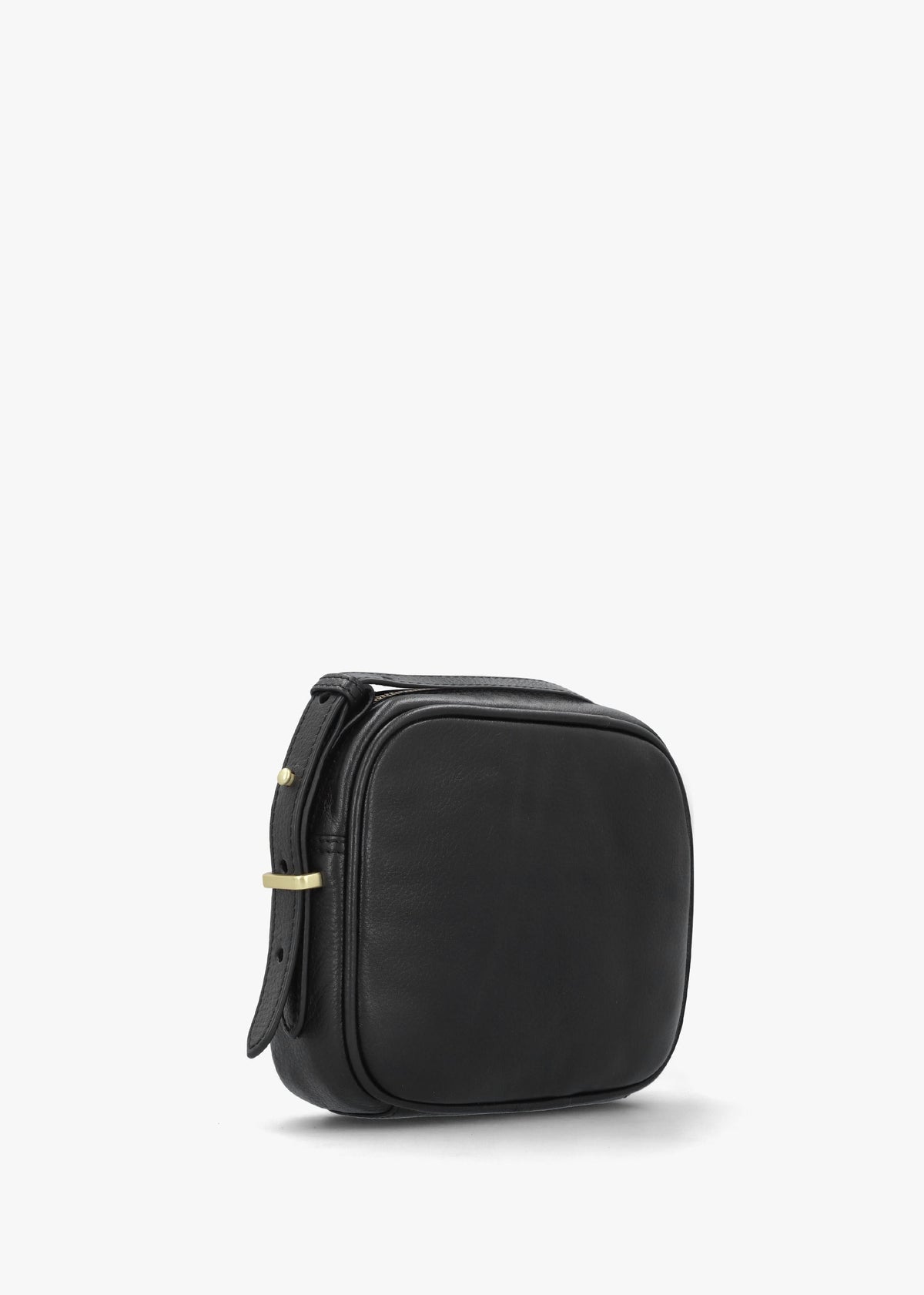 Daphne Black Leather Cross-Body Bag