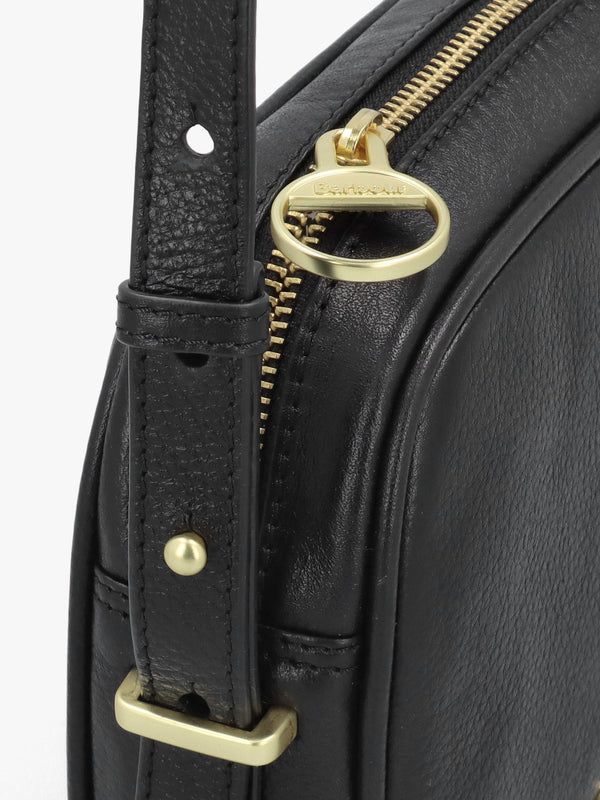 Daphne Black Leather Cross-Body Bag