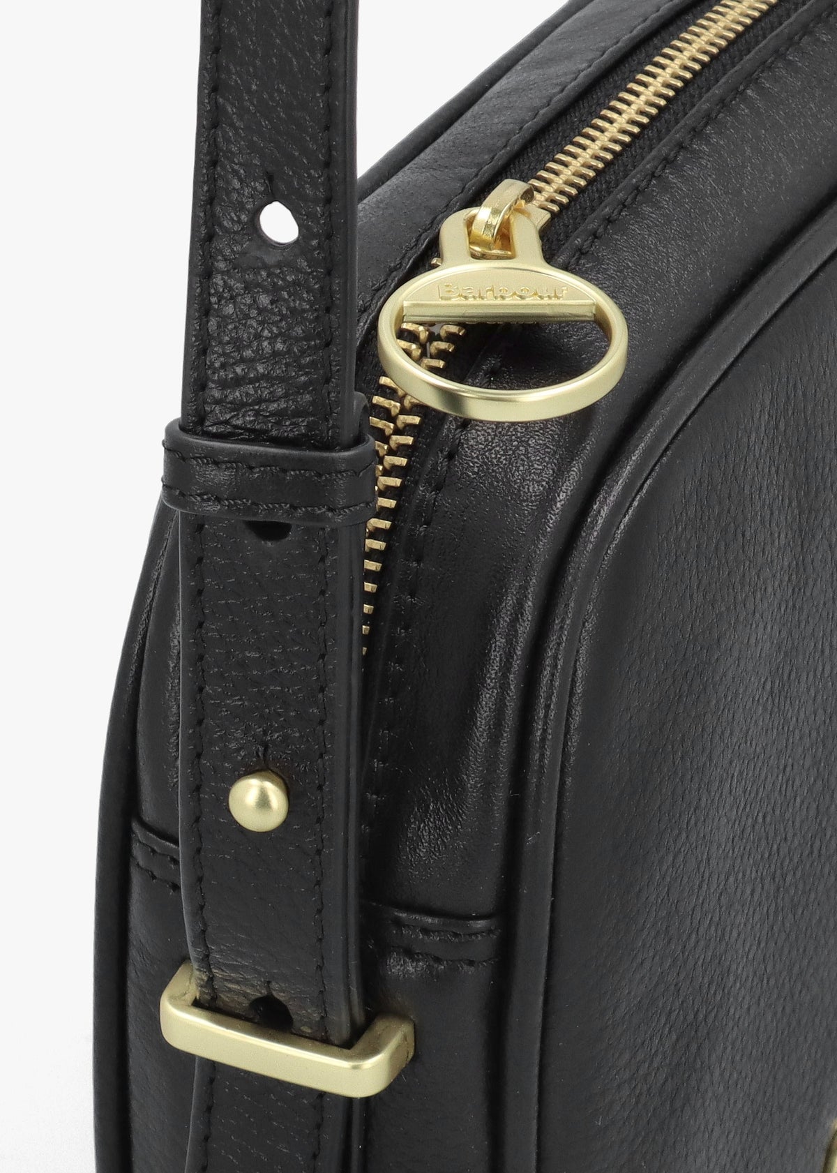 Daphne Black Leather Cross-Body Bag