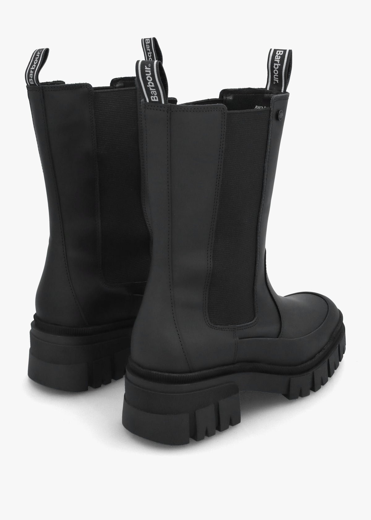 Sidneigh Black Rubberized Leather Chelsea Boots