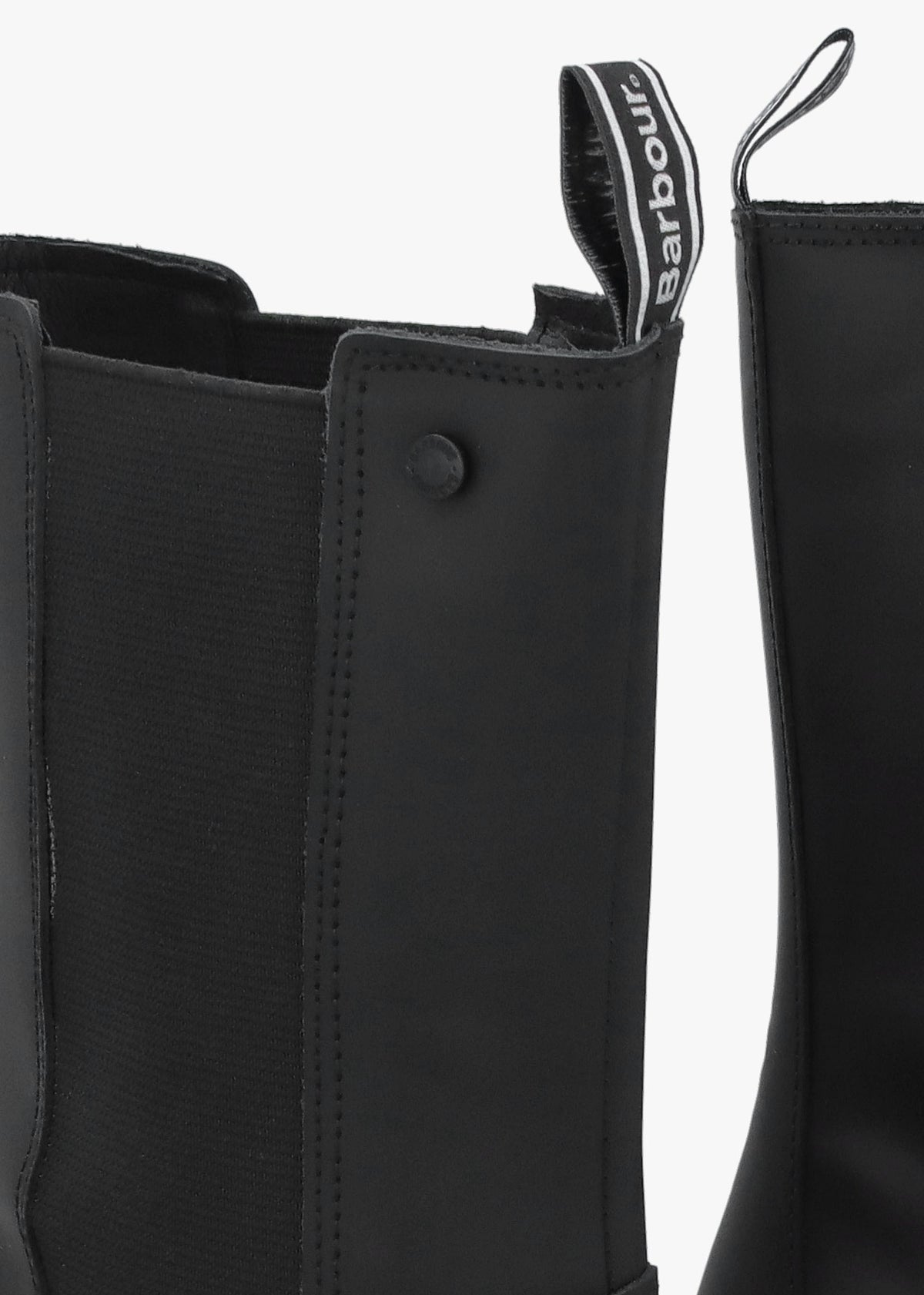 Sidneigh Black Rubberized Leather Chelsea Boots