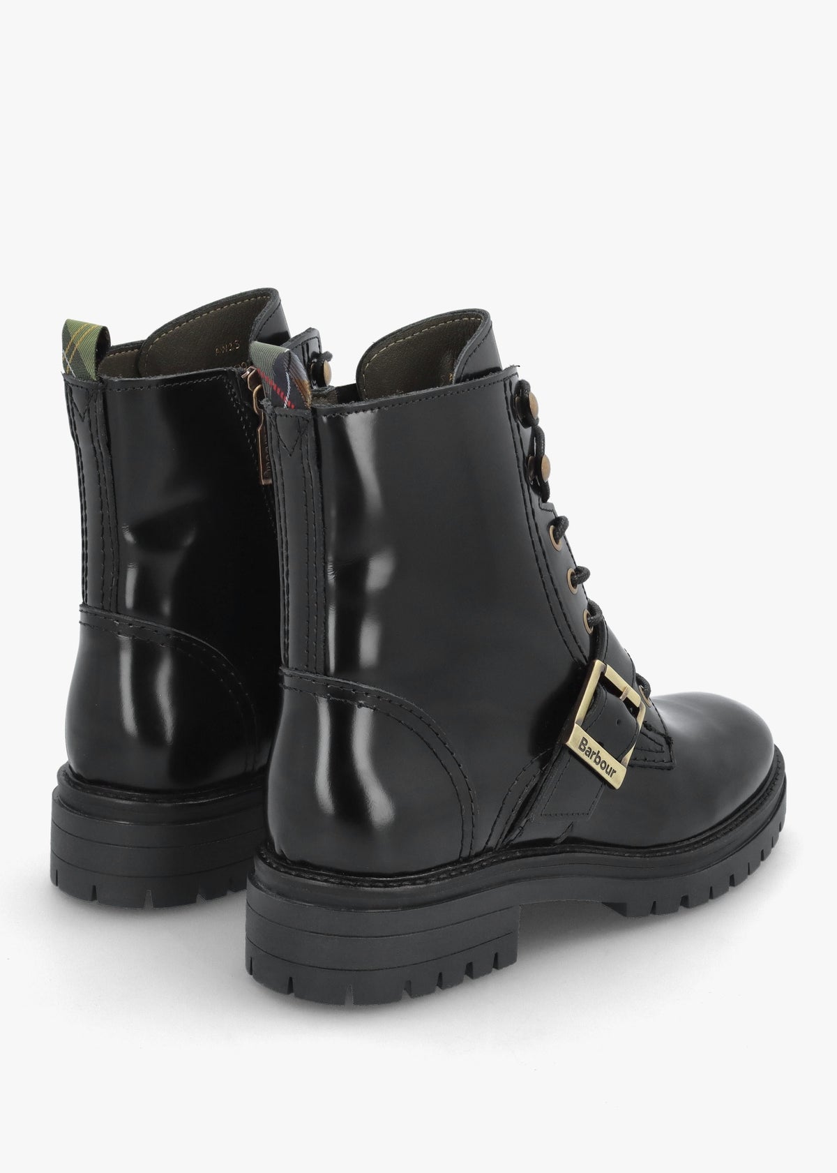 Ouseburne Black Glace Leather Biker Boots