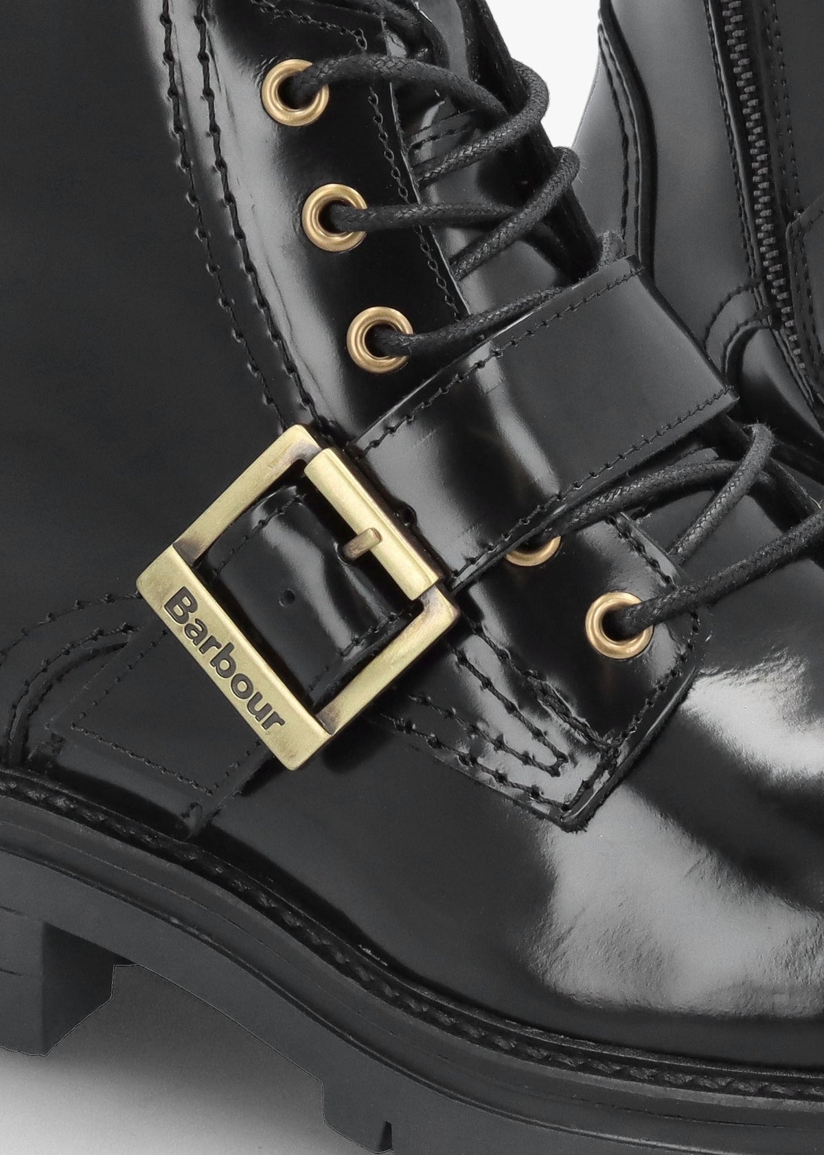 Ouseburne Black Glace Leather Biker Boots