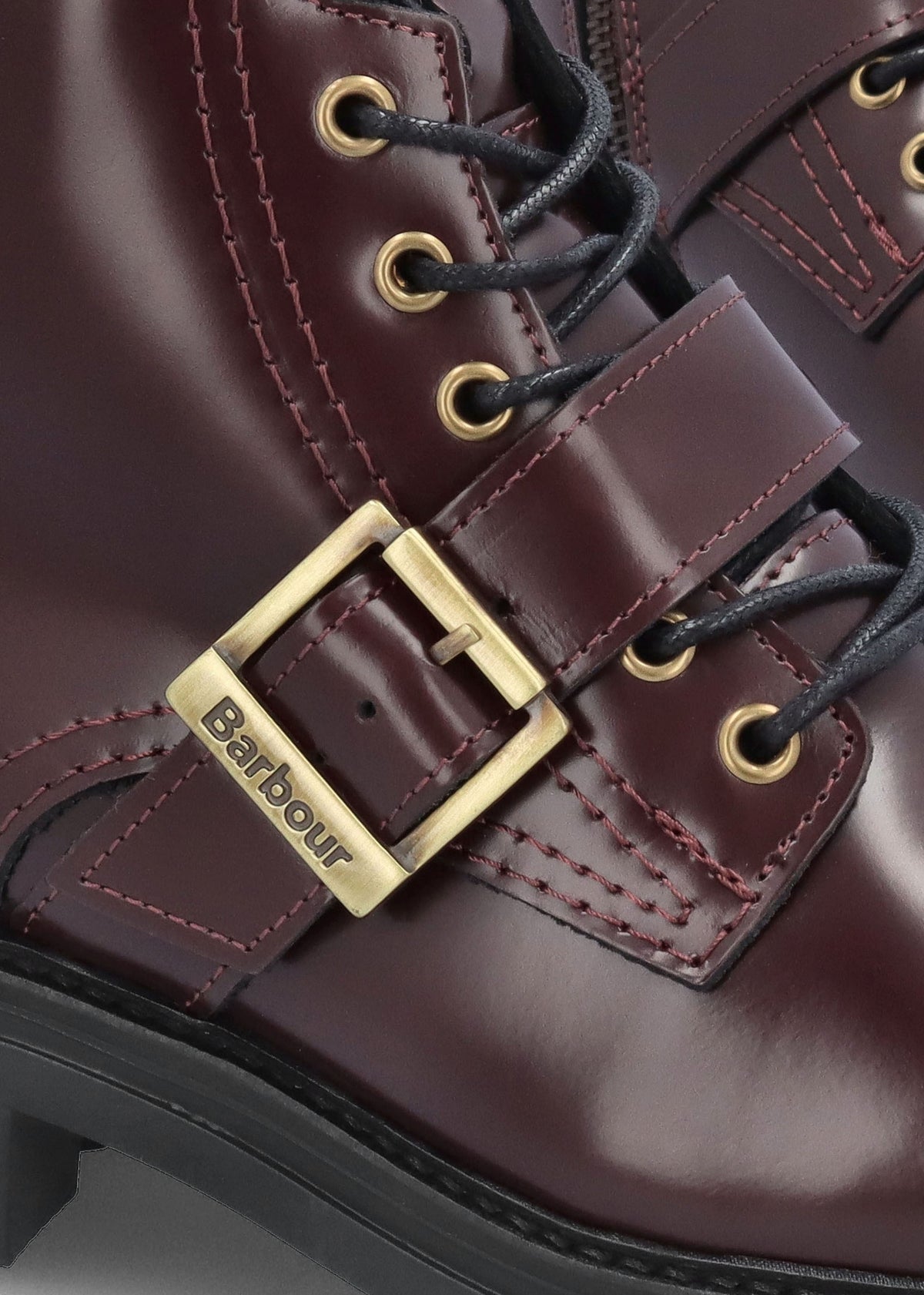 Ouseburne Cherry Glace Leather Biker Boots