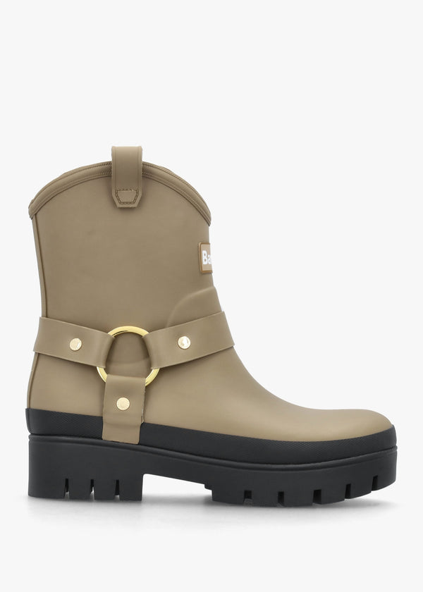 Elley Harness Military Brown Wellington Boots