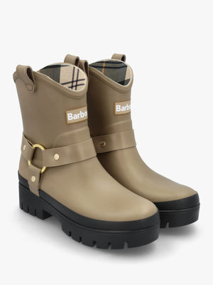 Elley Harness Military Brown Wellington Boots