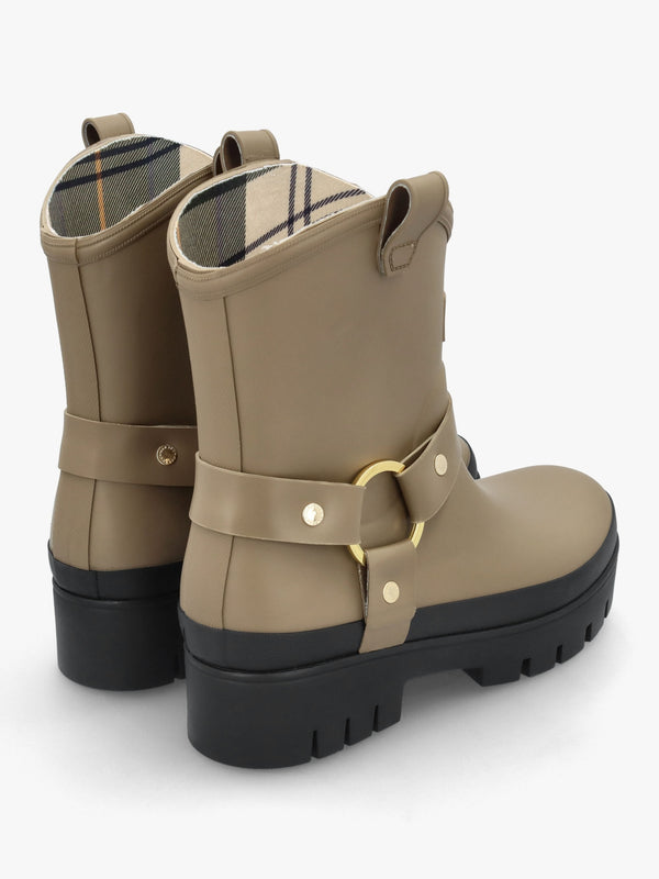 Elley Harness Military Brown Wellington Boots