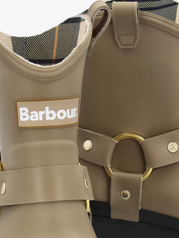 Elley Harness Military Brown Wellington Boots