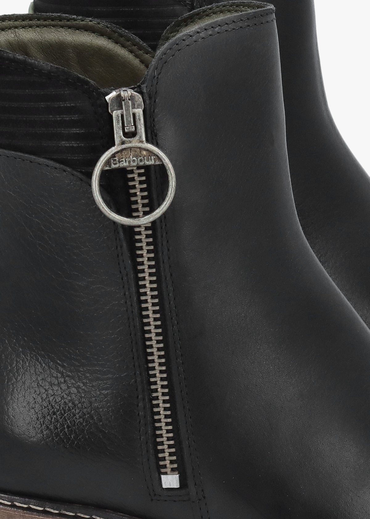Dahlia Black Leather Block Heel Ankle Boots