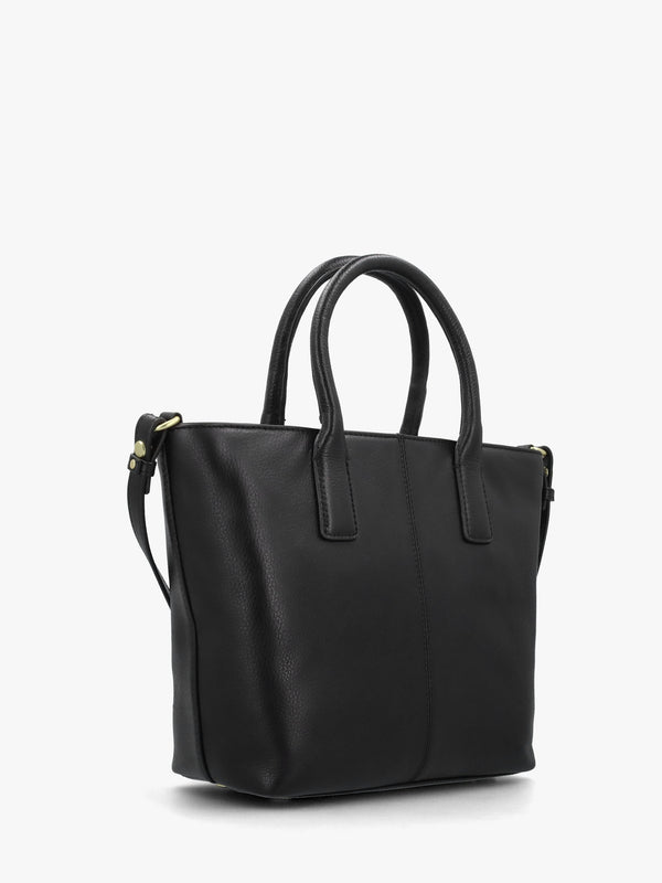 Birch Black Leather Tote Bag