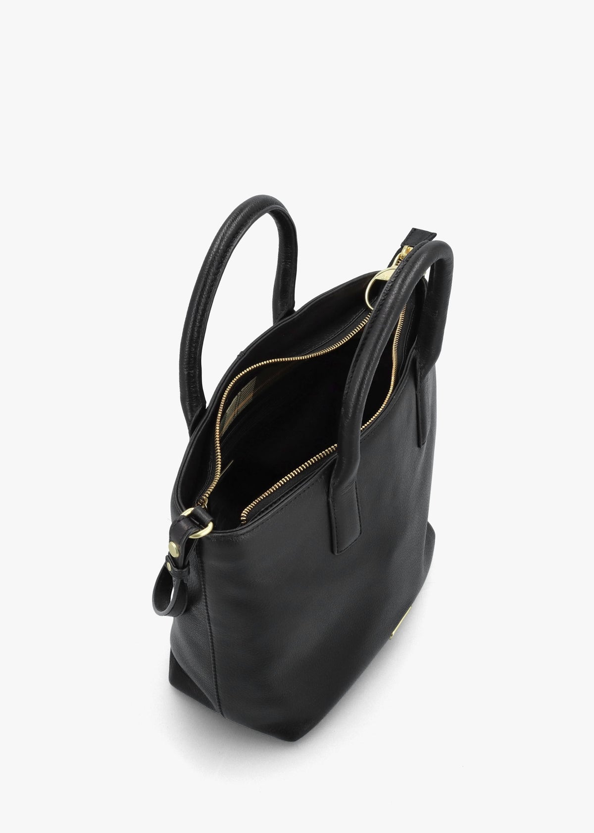 Birch Black Leather Tote Bag
