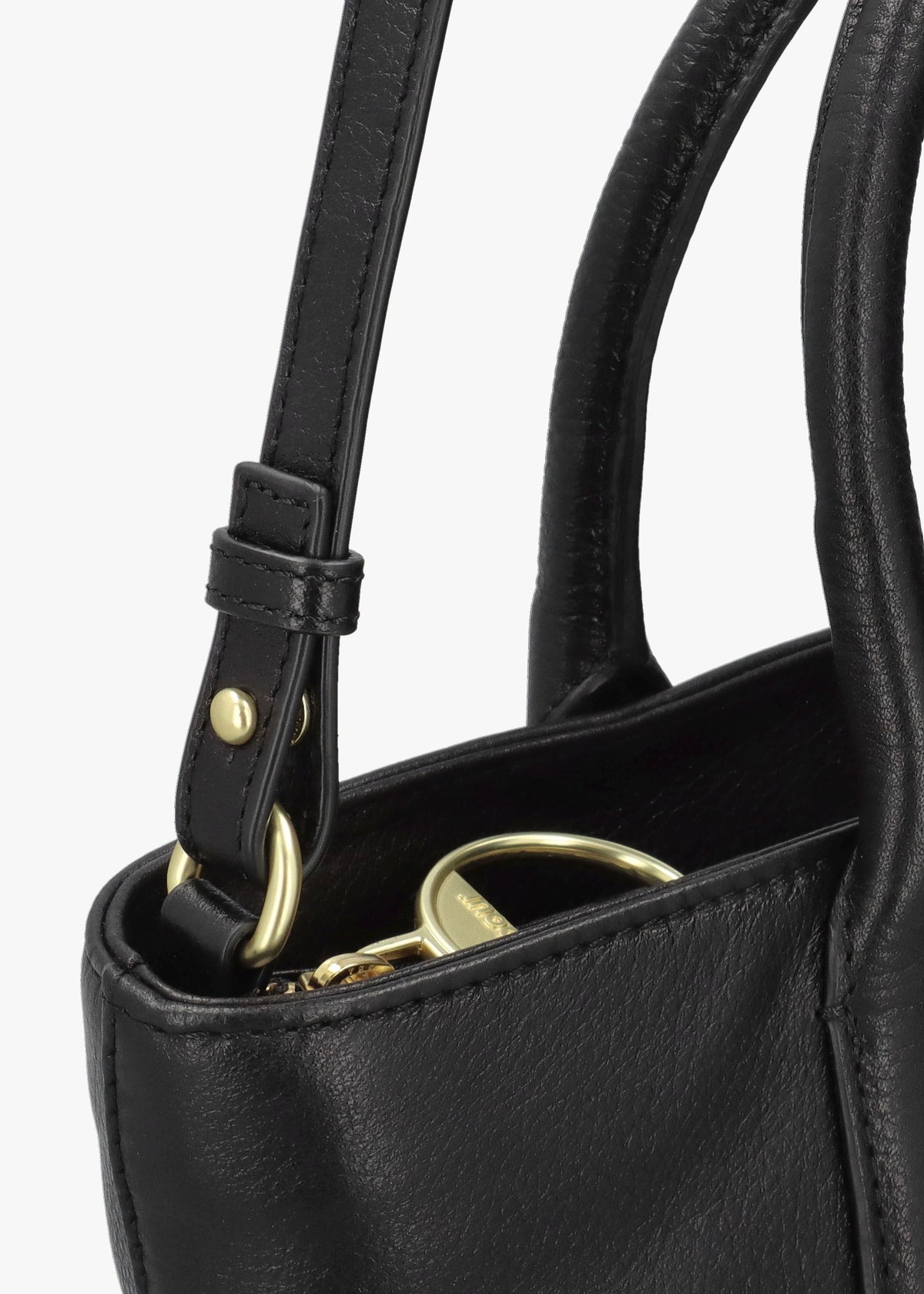 Birch Black Leather Tote Bag