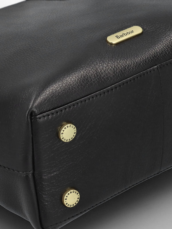 Birch Black Leather Tote Bag