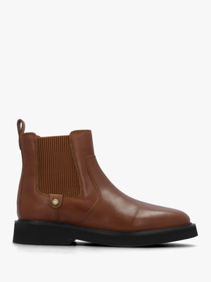Delfina Conker Leather Chelsea Boots
