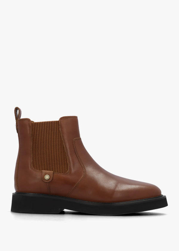 Delfina Conker Leather Chelsea Boots