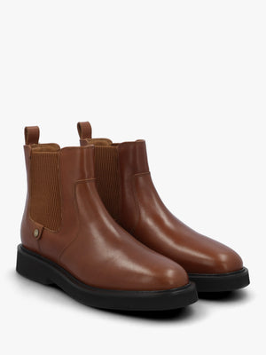 Delfina Conker Leather Chelsea Boots