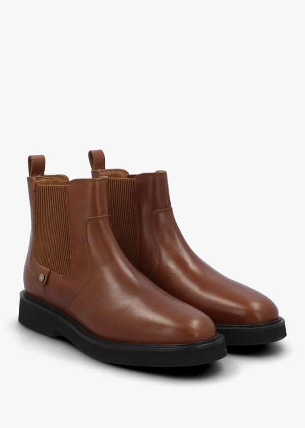 Delfina Conker Leather Chelsea Boots