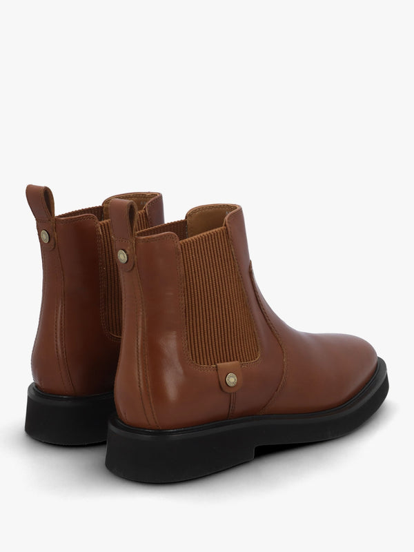Delfina Conker Leather Chelsea Boots