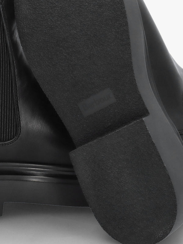 Celina Black Leather Chelsea Boots