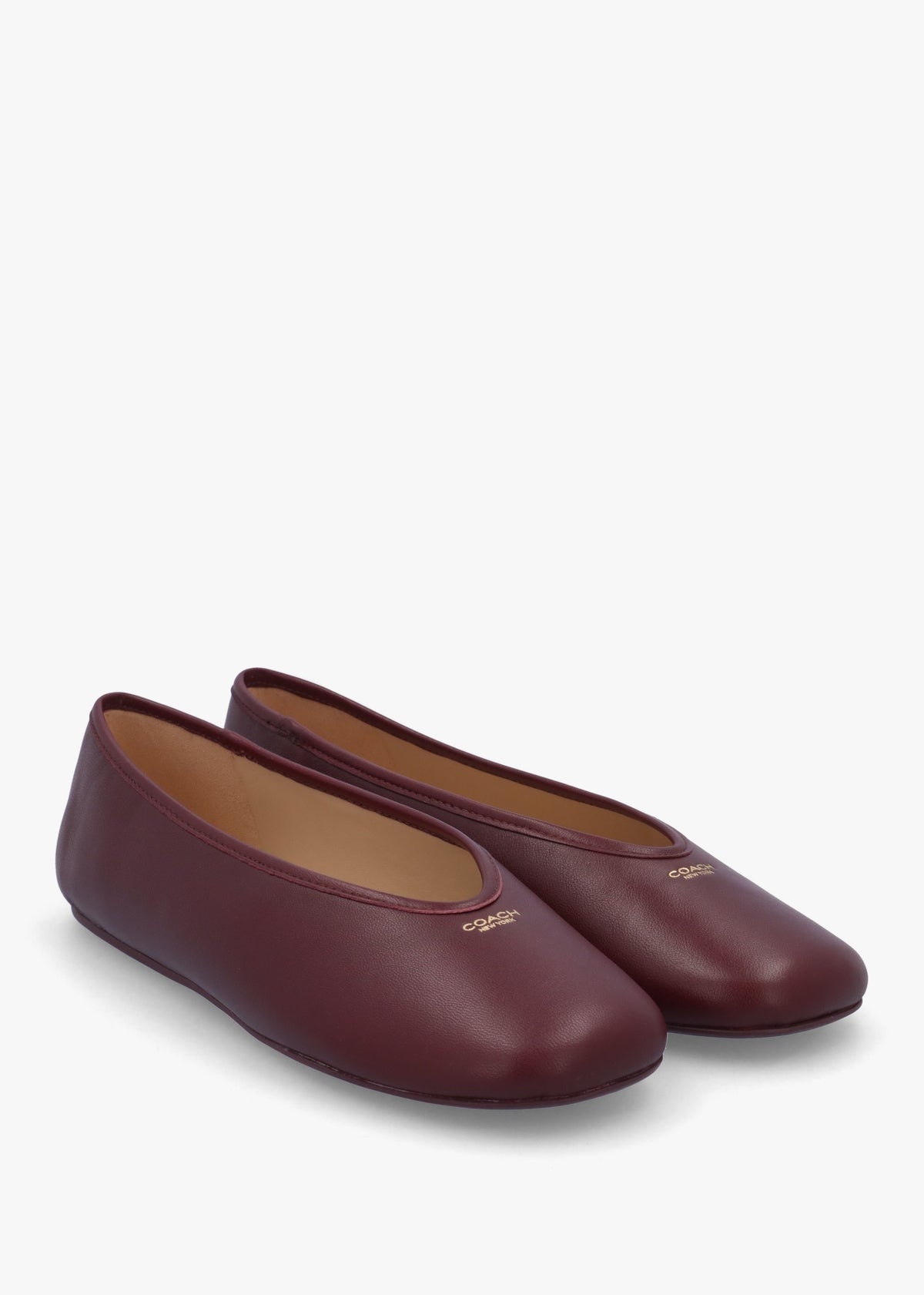 Houston Merlot Leather Ballet Pumps