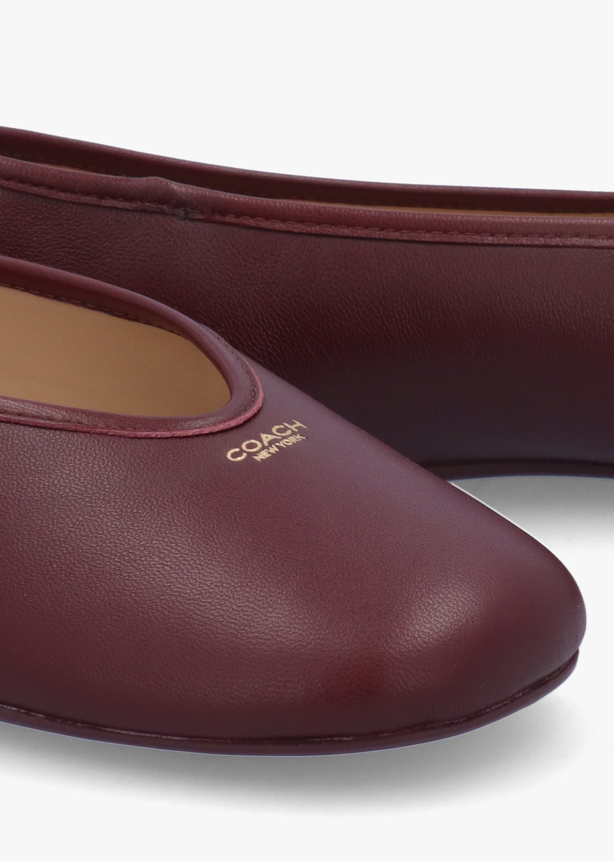 Houston Merlot Leather Ballet Pumps