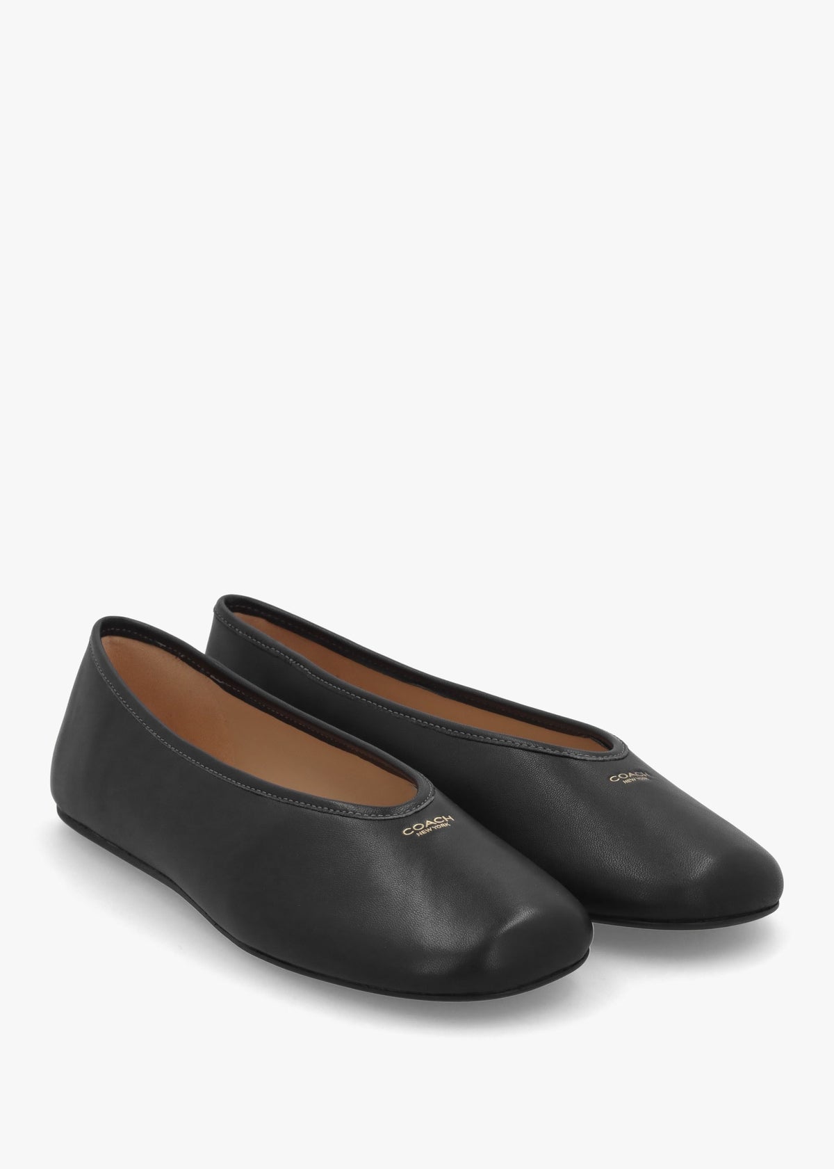 Houston Black Leather Ballet Pumps