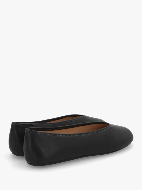 Houston Black Leather Ballet Pumps