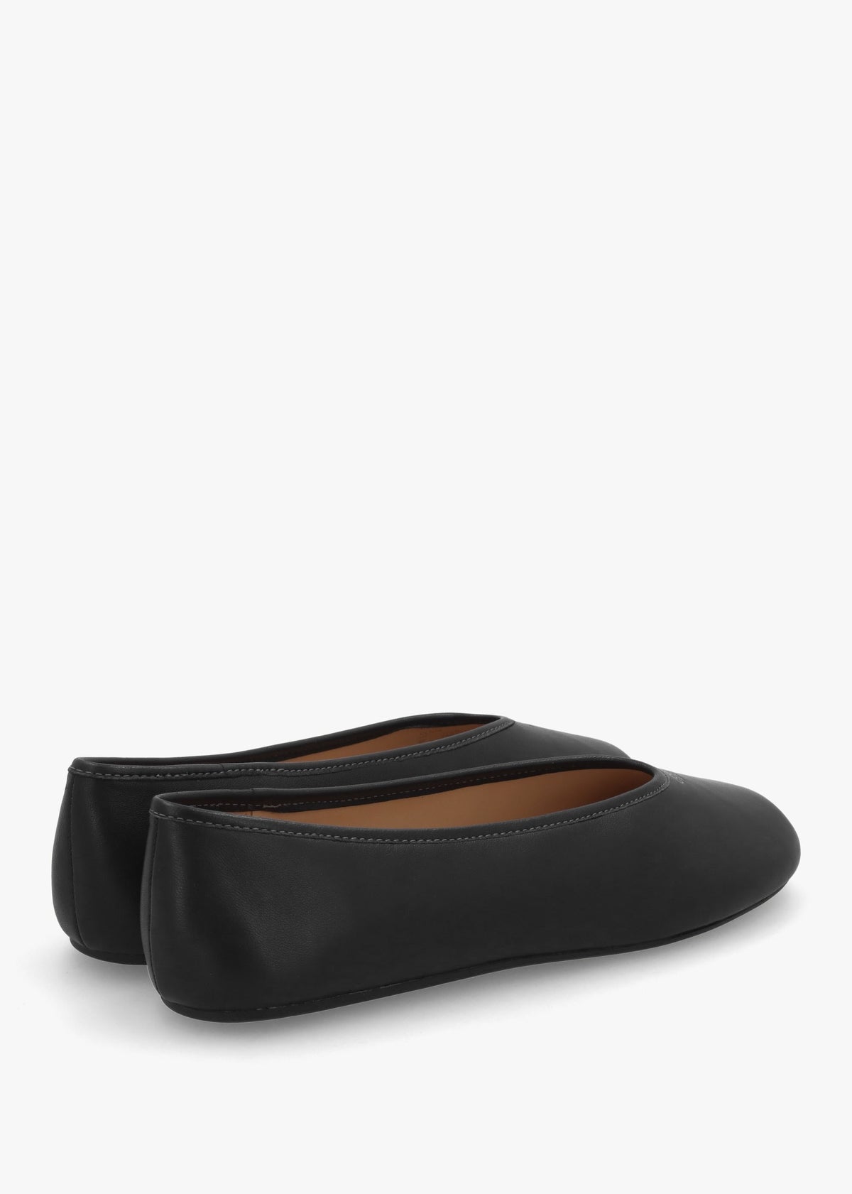 Houston Black Leather Ballet Pumps