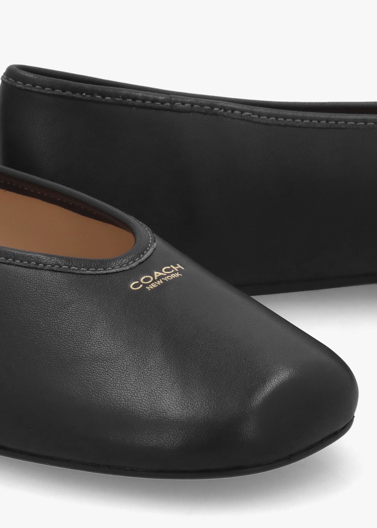 Houston Black Leather Ballet Pumps