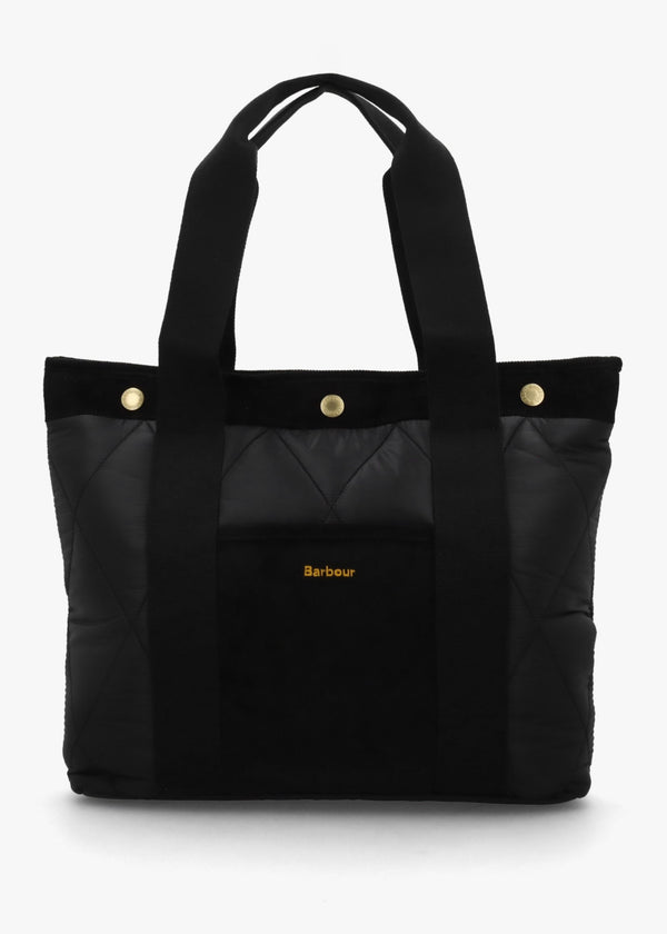 Healy Quilted Black Tote Bag