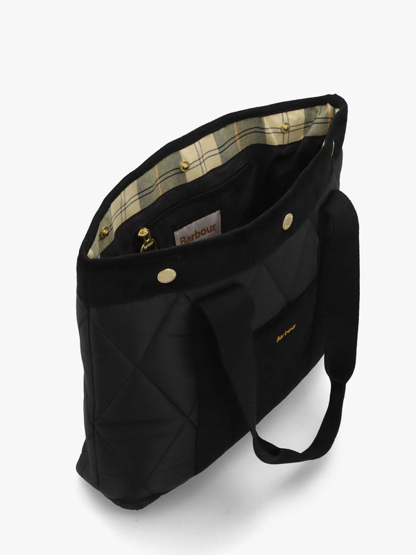 Healy Quilted Black Tote Bag