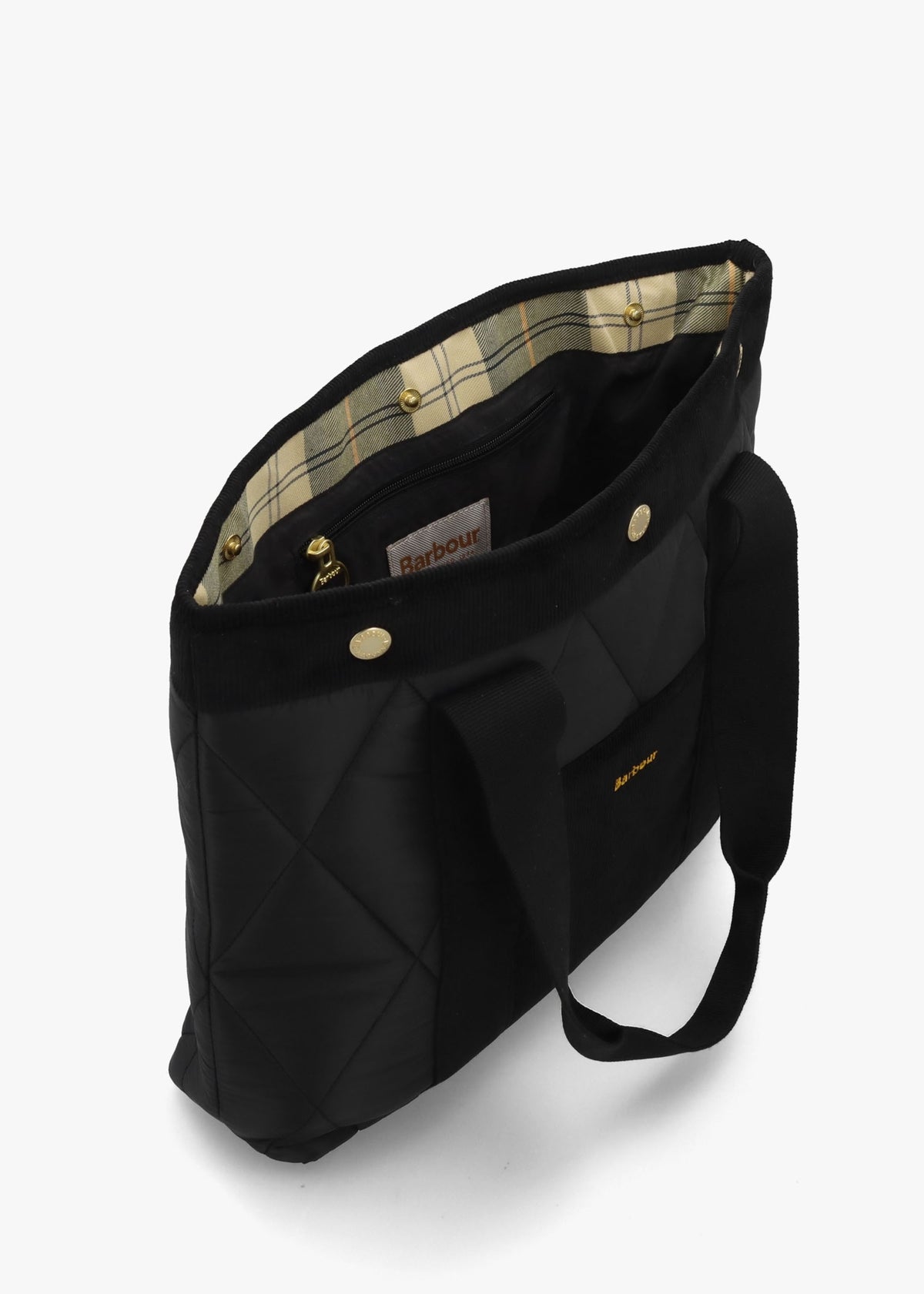 Healy Quilted Black Tote Bag