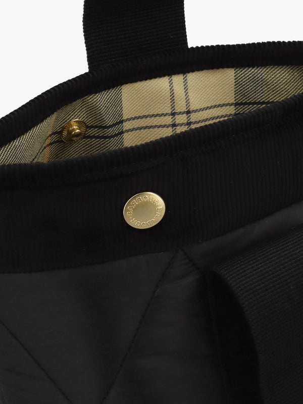 Healy Quilted Black Tote Bag